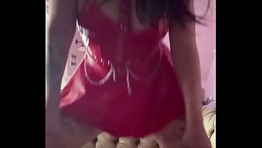Mistress Katy De Couro Faz Bdsm Sozinha Com Botas
